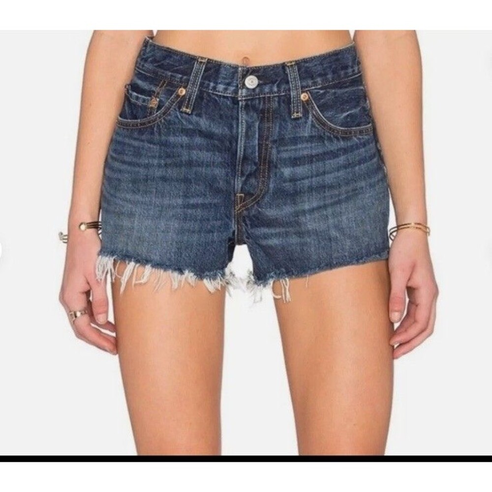 Denim Frayed Hem Women's Shorts
